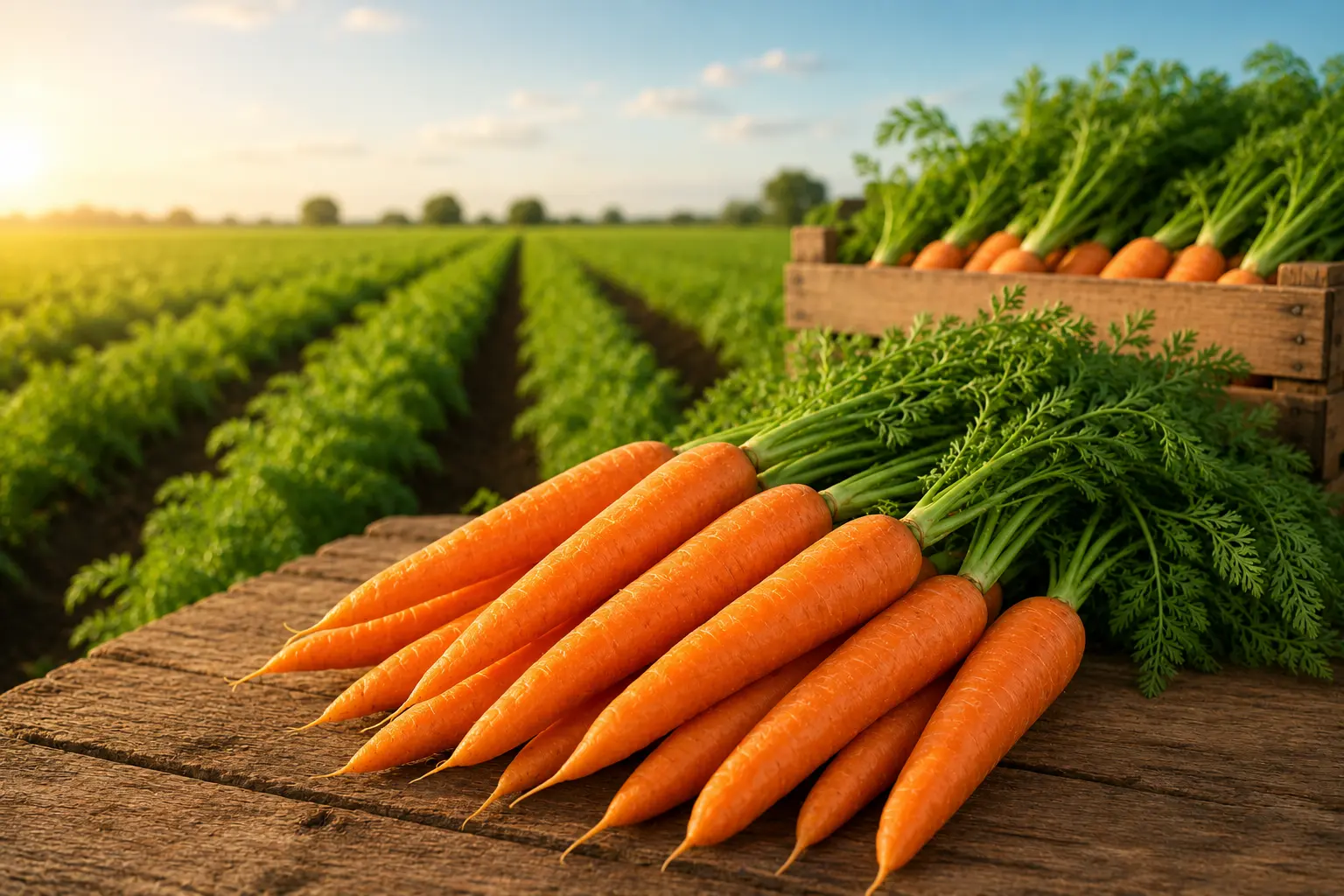 Mozon Group Egyptian carrot exporter supplying fresh orange carrots to Europe